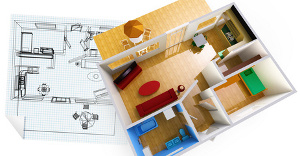 M�belstellplan f�r Umzug zur Raumplanung