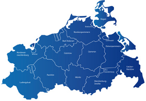 umziehen nach Mecklenburg-Vorpommern - Karte von Mecklenburg Vorpommern. umziehen nach Mecklenburg-Vorpommern - Karte von Mecklenburg Vorpommern.